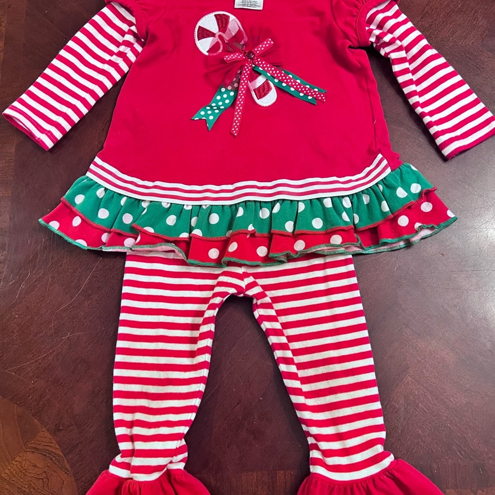 Bonnie Baby Red and Green Candy Cane Set